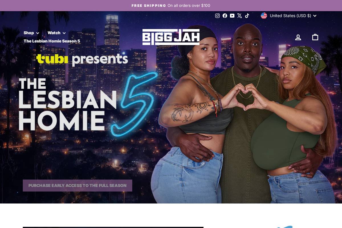 biggjah.com homepage screenshot