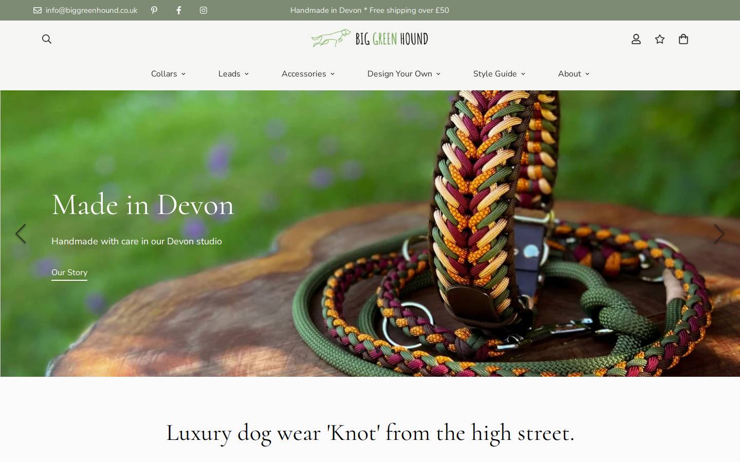 biggreenhound.com homepage screenshot