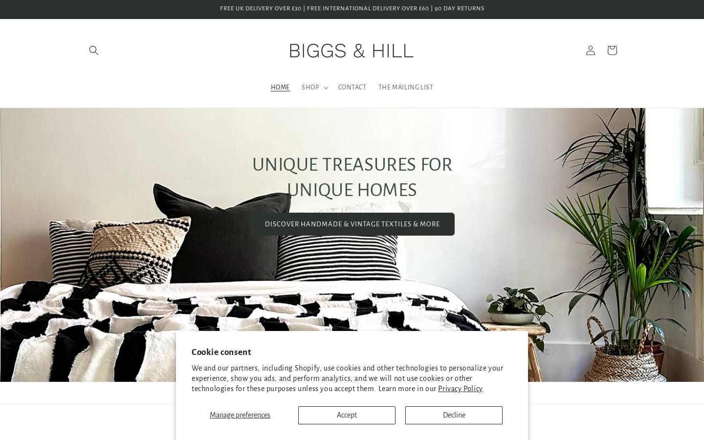 biggsandhill.com homepage screenshot