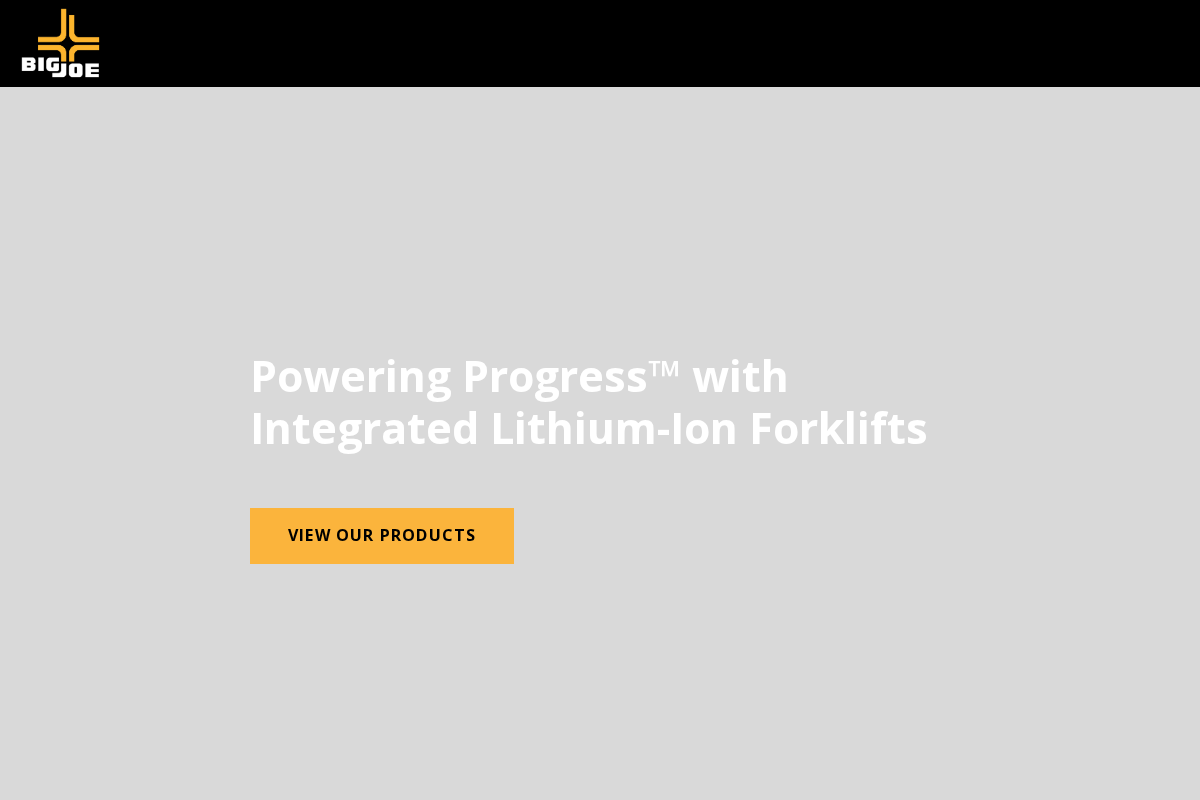 bigjoeforklifts.com homepage screenshot