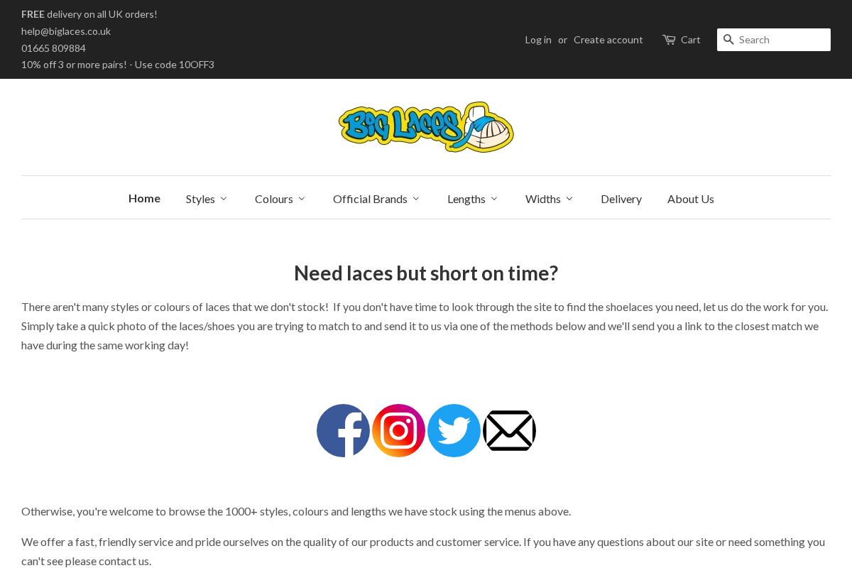 biglaces homepage screenshot