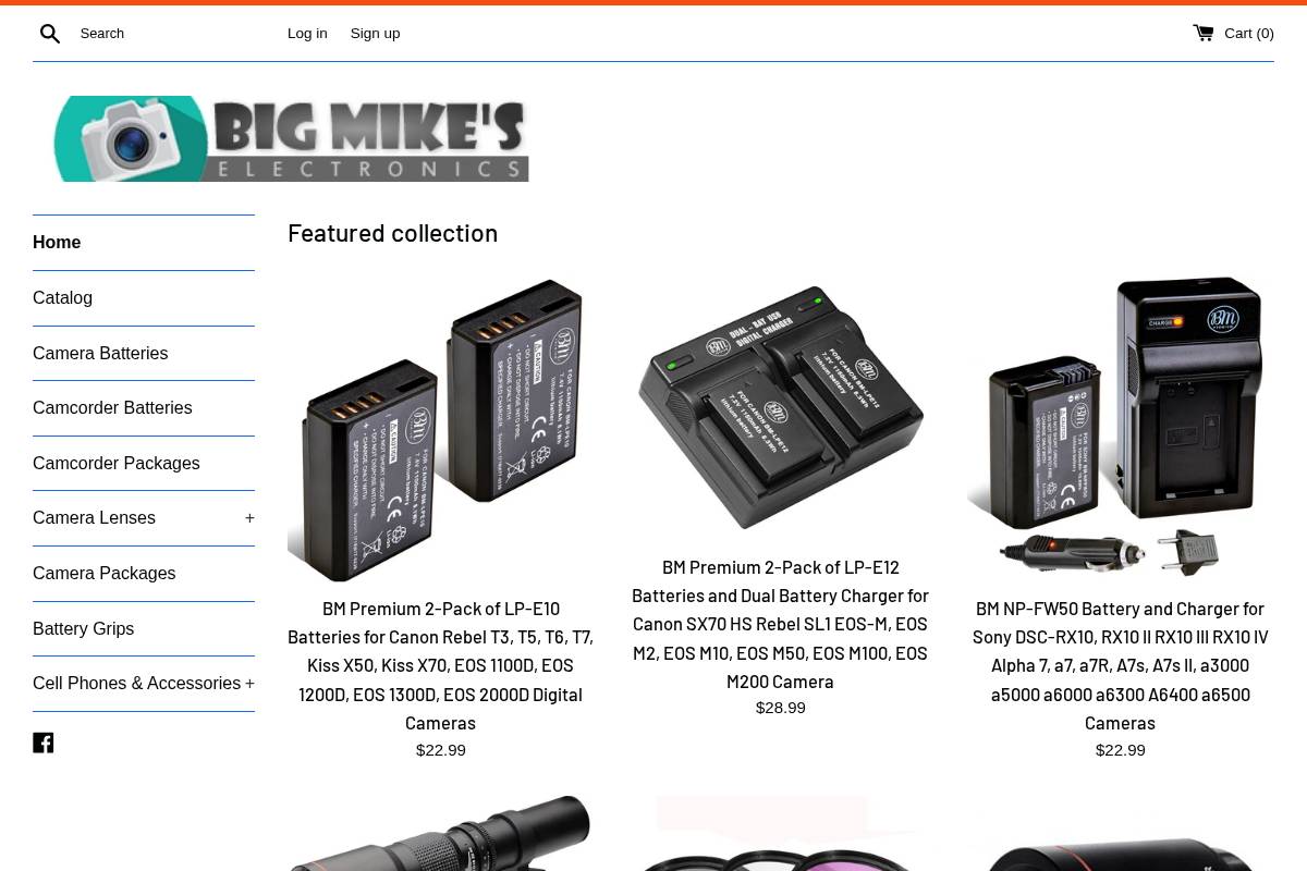 bigmikeselectronics.com homepage screenshot