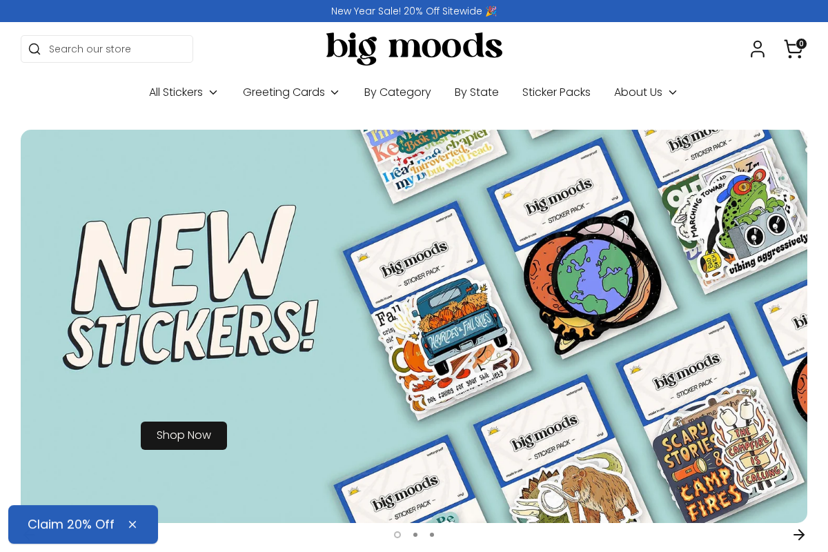 Bigmoods homepage screenshot