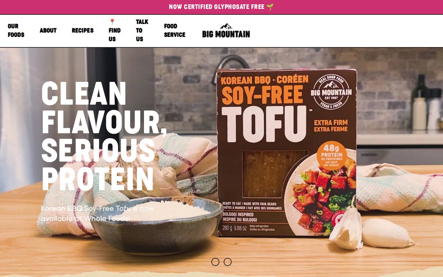 bigmountainfoods.com homepage screenshot