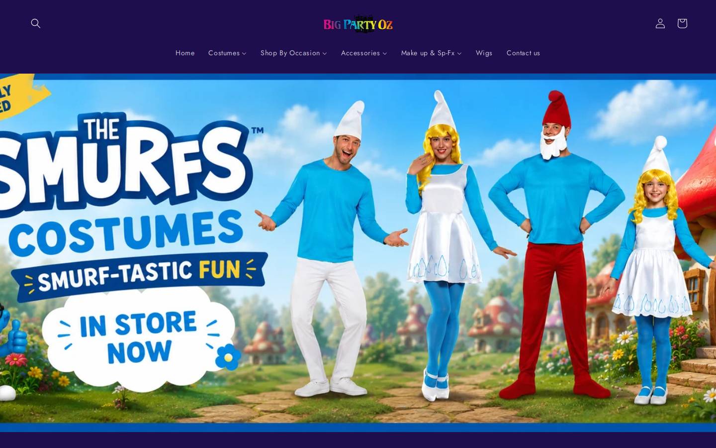 Big Party Oz homepage screenshot