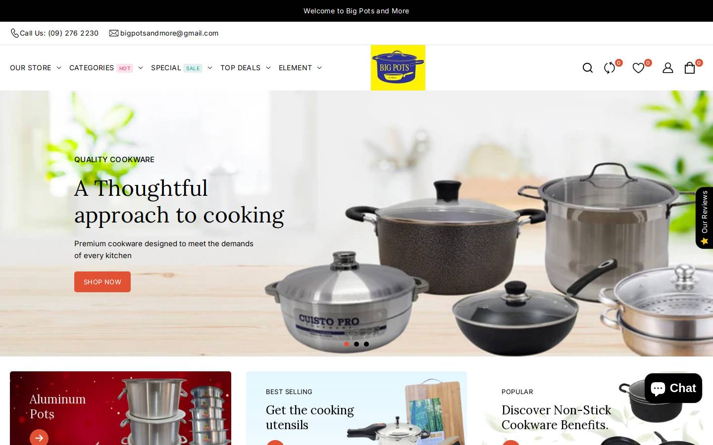 bigpots.co.nz homepage screenshot