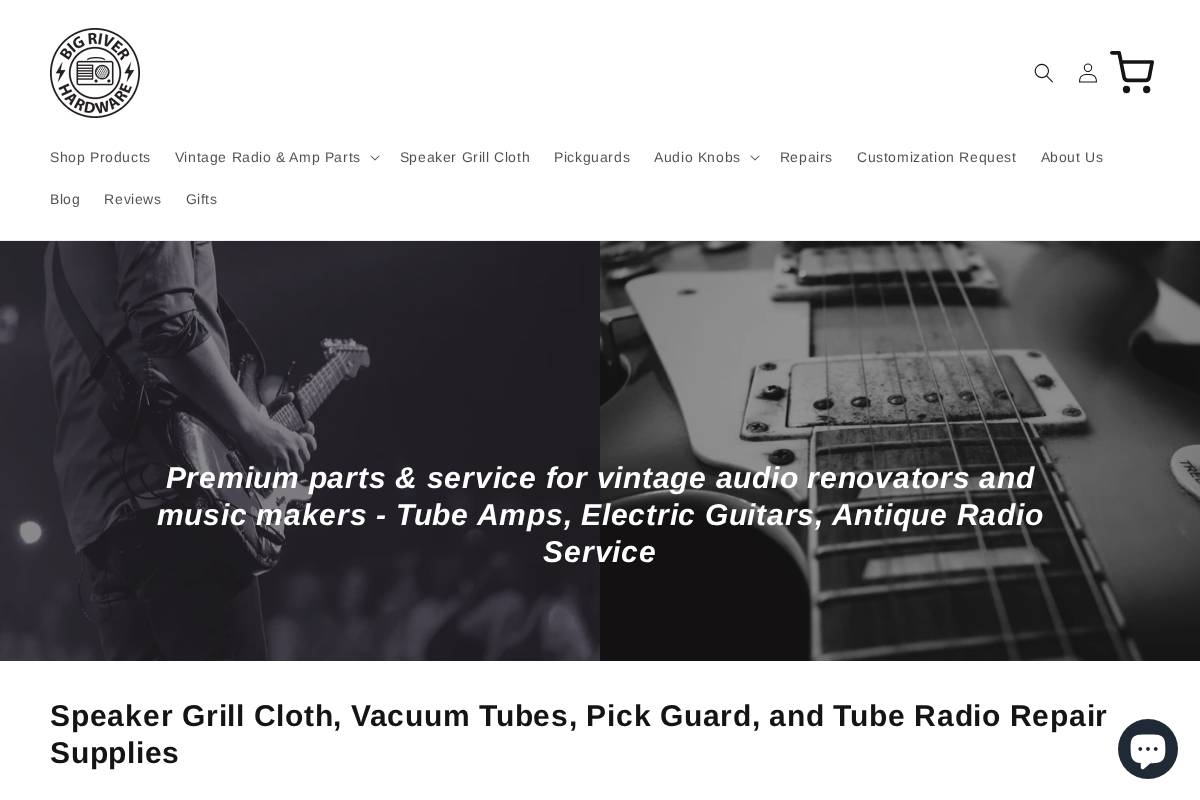 bigriverhardware.com homepage screenshot