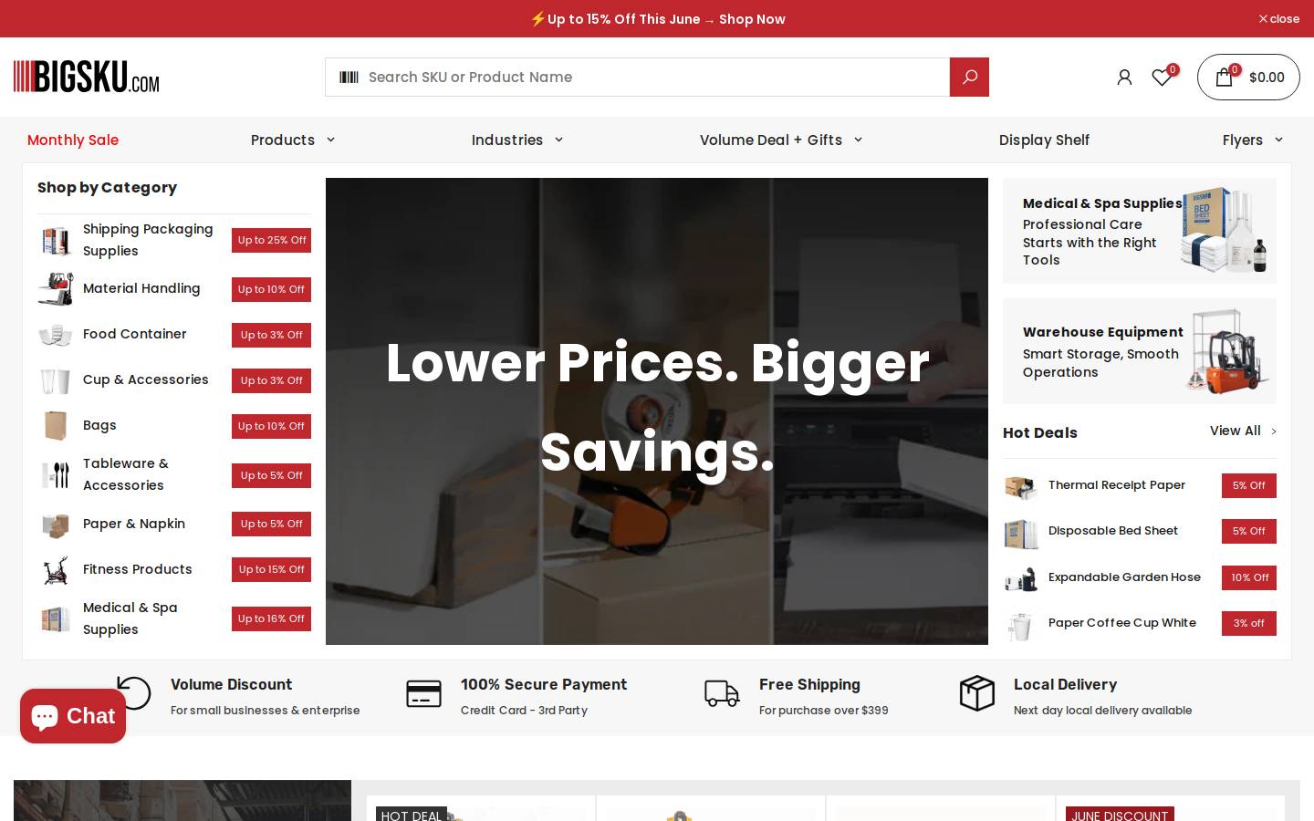 bigsku.com homepage screenshot