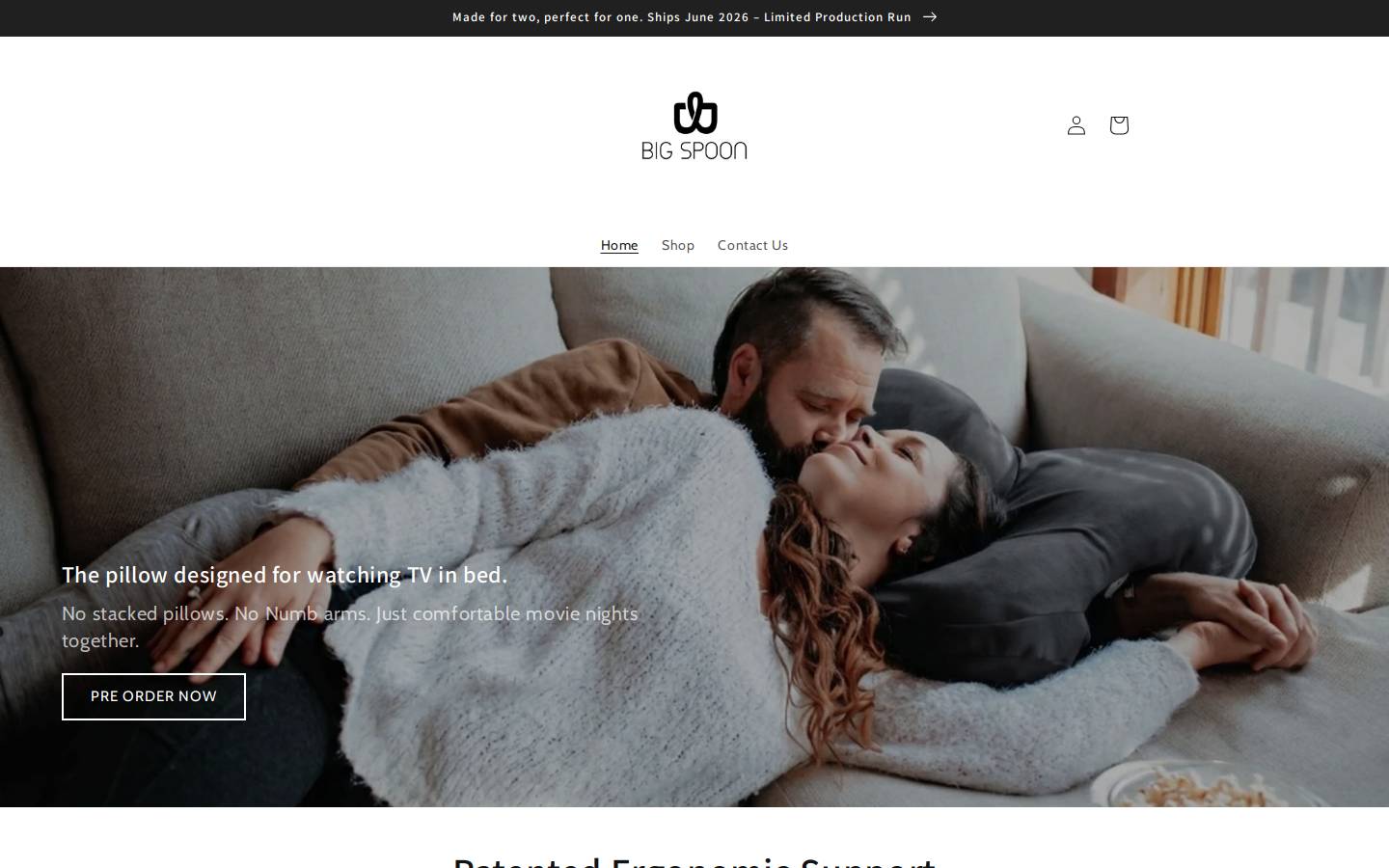 bigspoonpillow.ca homepage screenshot