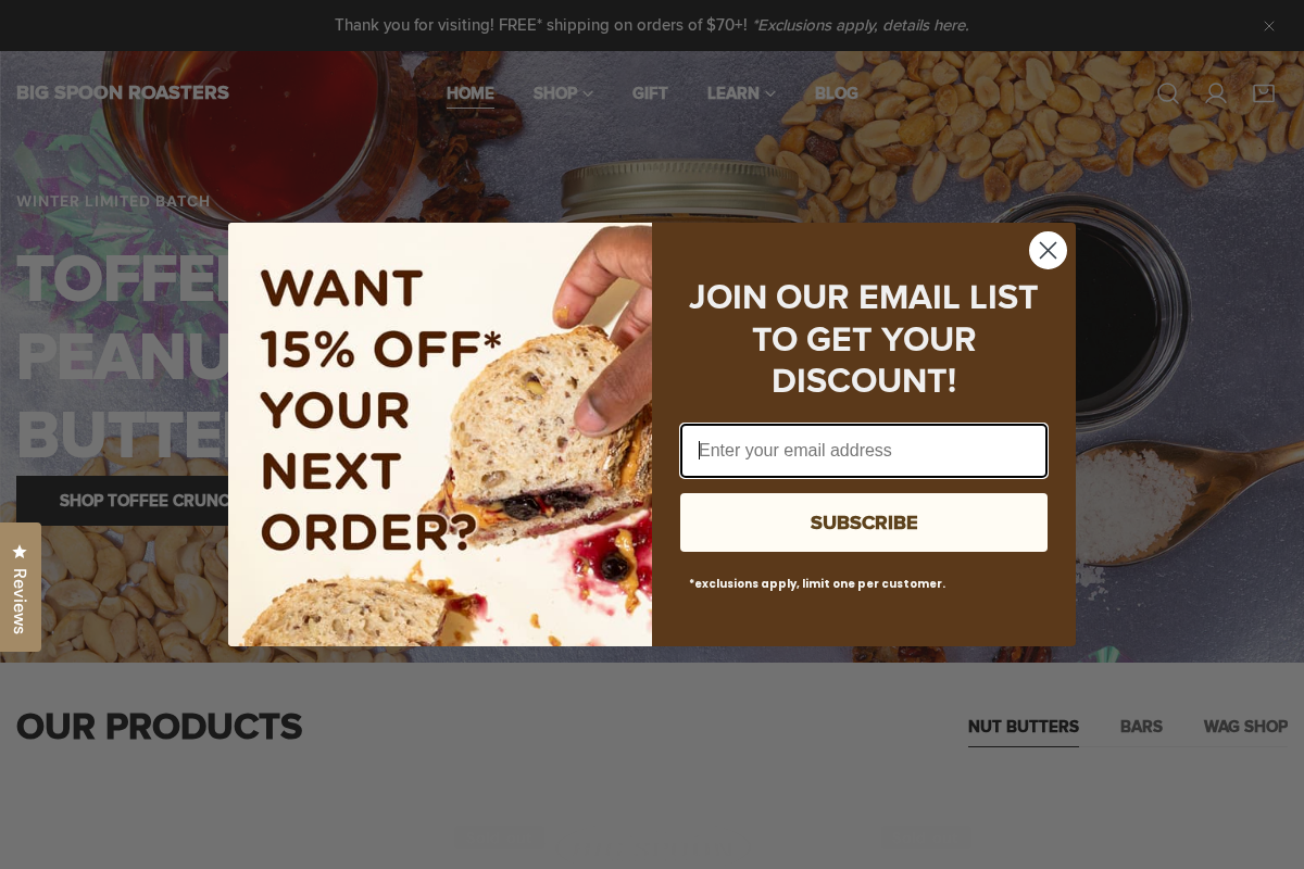 bigspoonroasters.com homepage screenshot