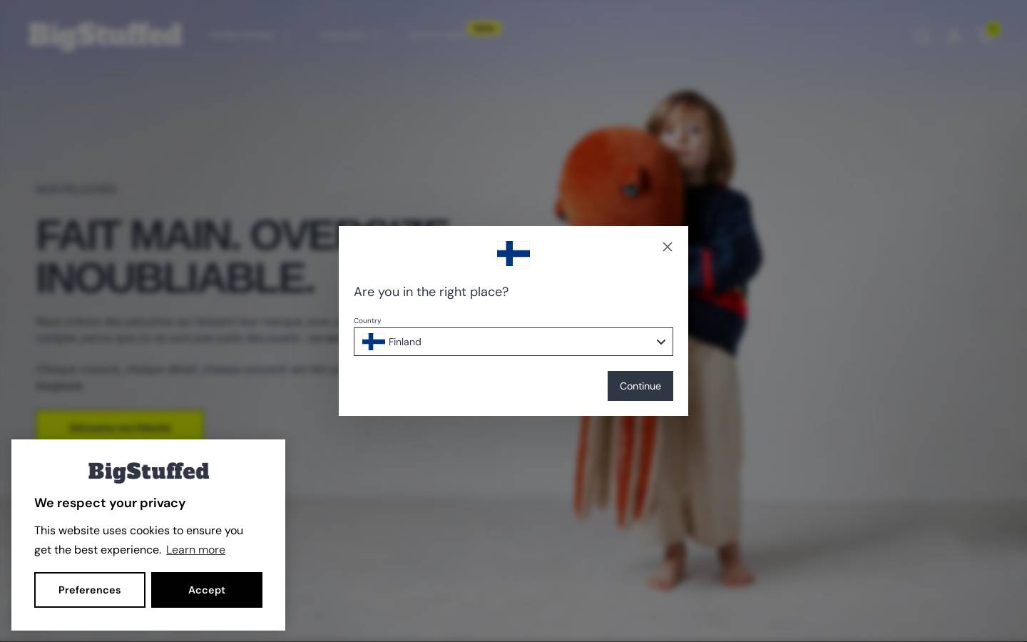 BigStuffed homepage screenshot