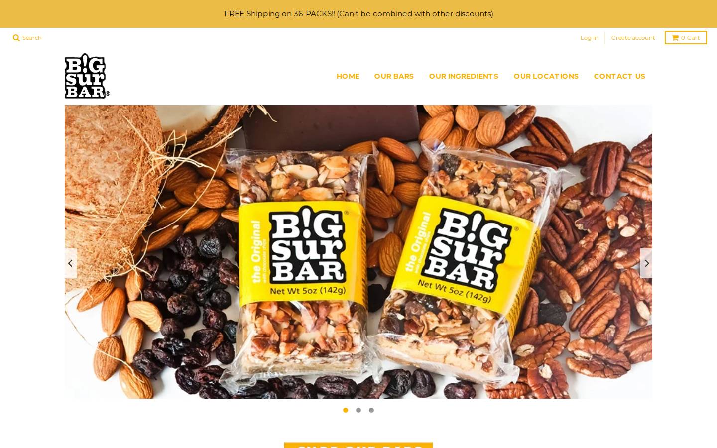 bigsurbar.com homepage screenshot