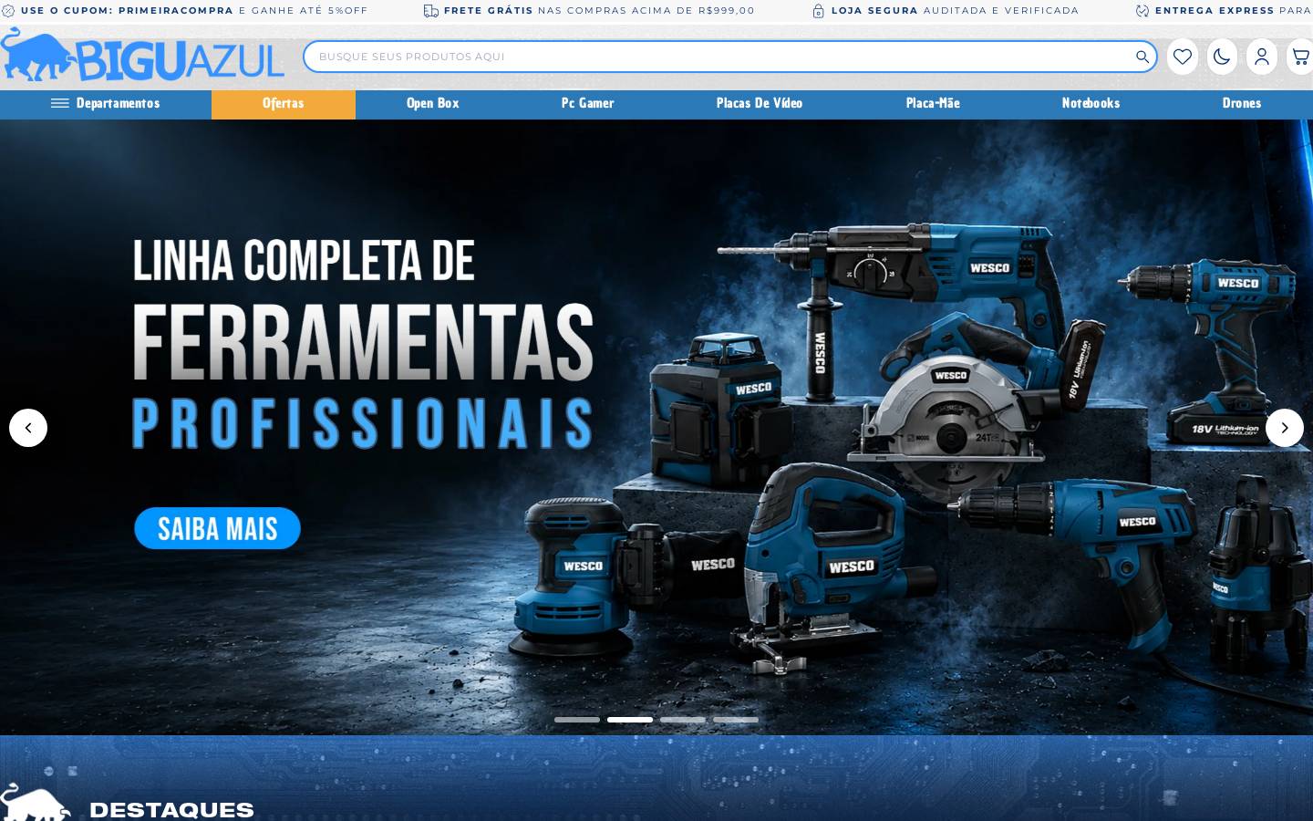 biguazul.com.br homepage screenshot
