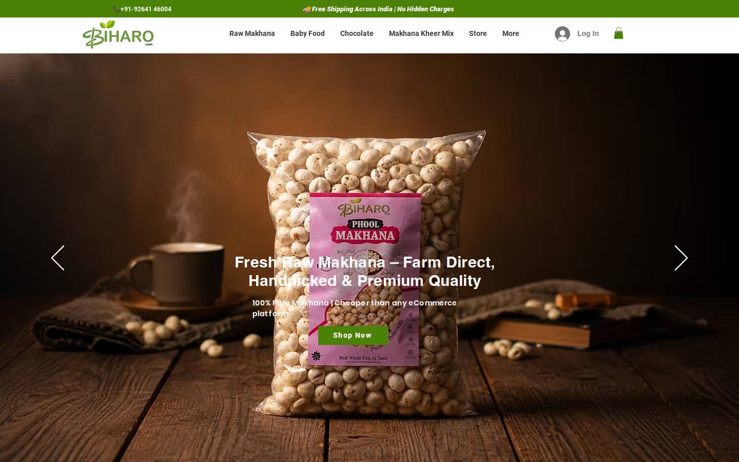 biharo.com homepage screenshot