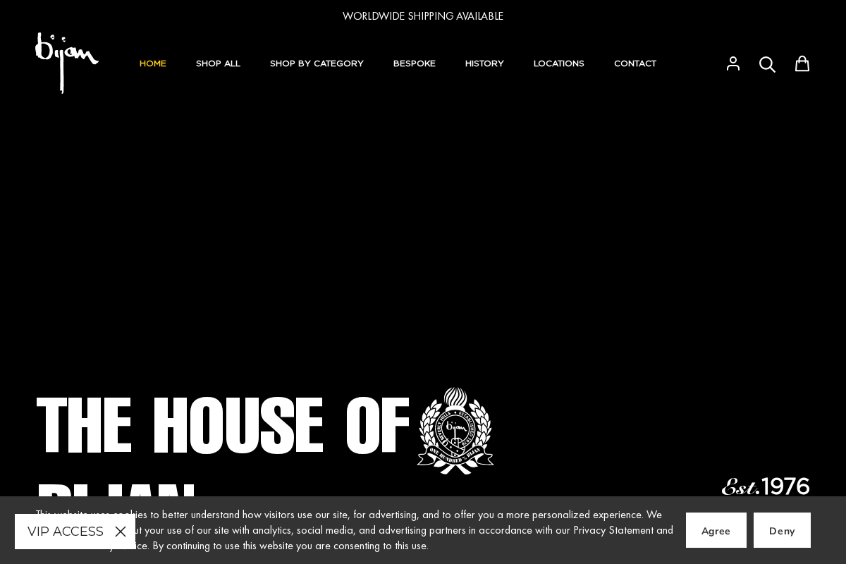 House of Bijan homepage screenshot