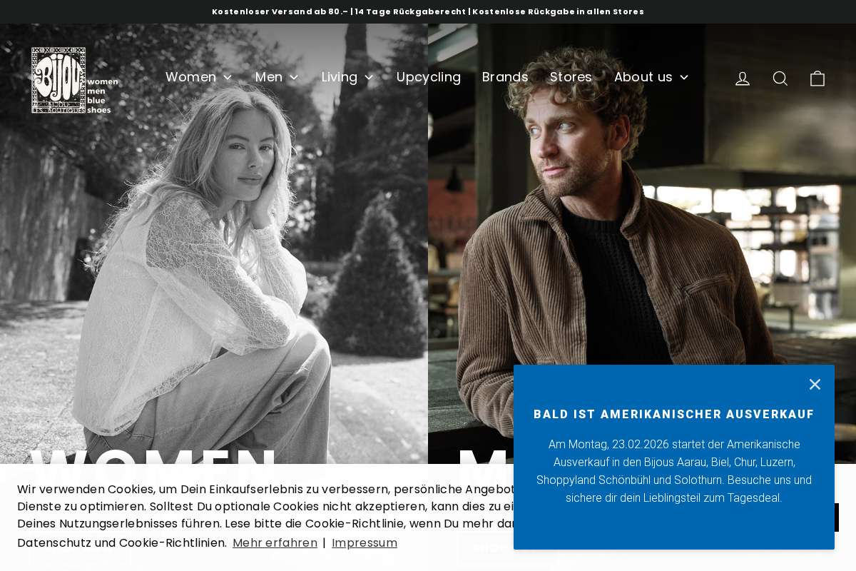 Bijou les Boutiques homepage screenshot