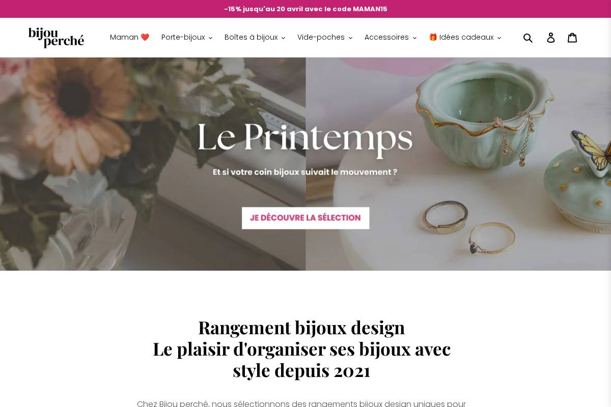 bijouperche.fr homepage screenshot