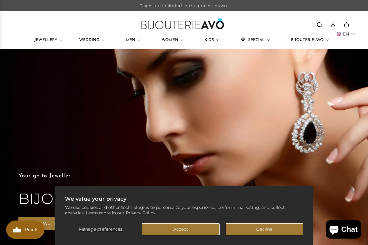 bijouterieavo.com homepage screenshot