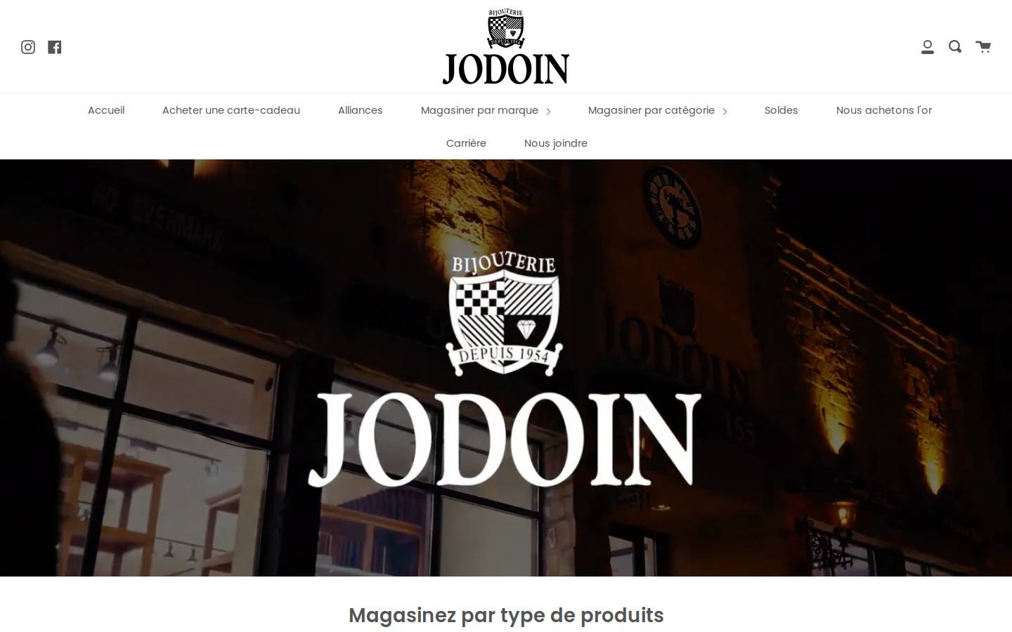 bijouteriejodoin.com homepage screenshot