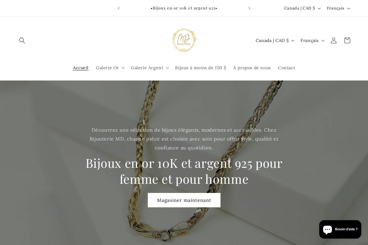 bijouteriemd.com homepage screenshot