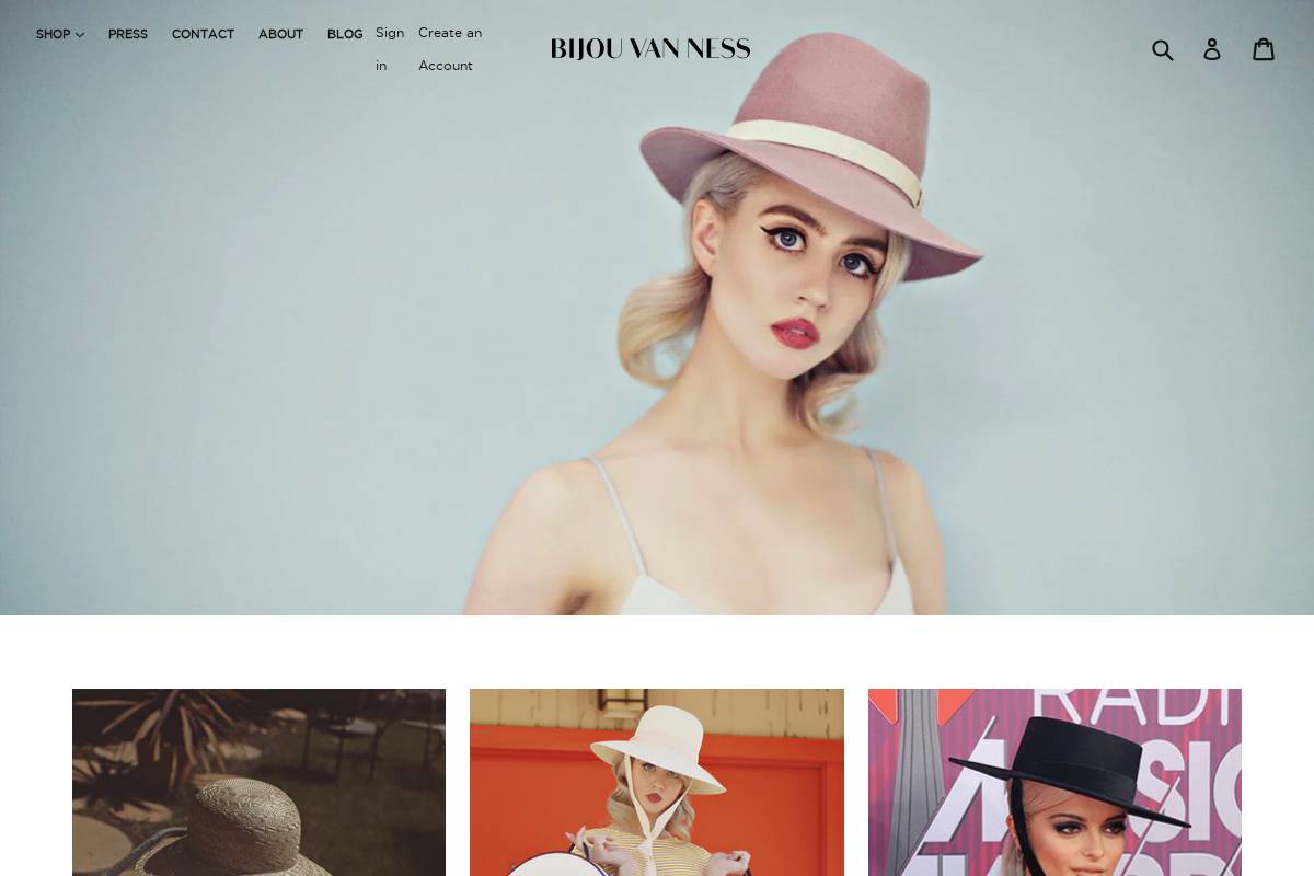 bijouvanness.com homepage screenshot