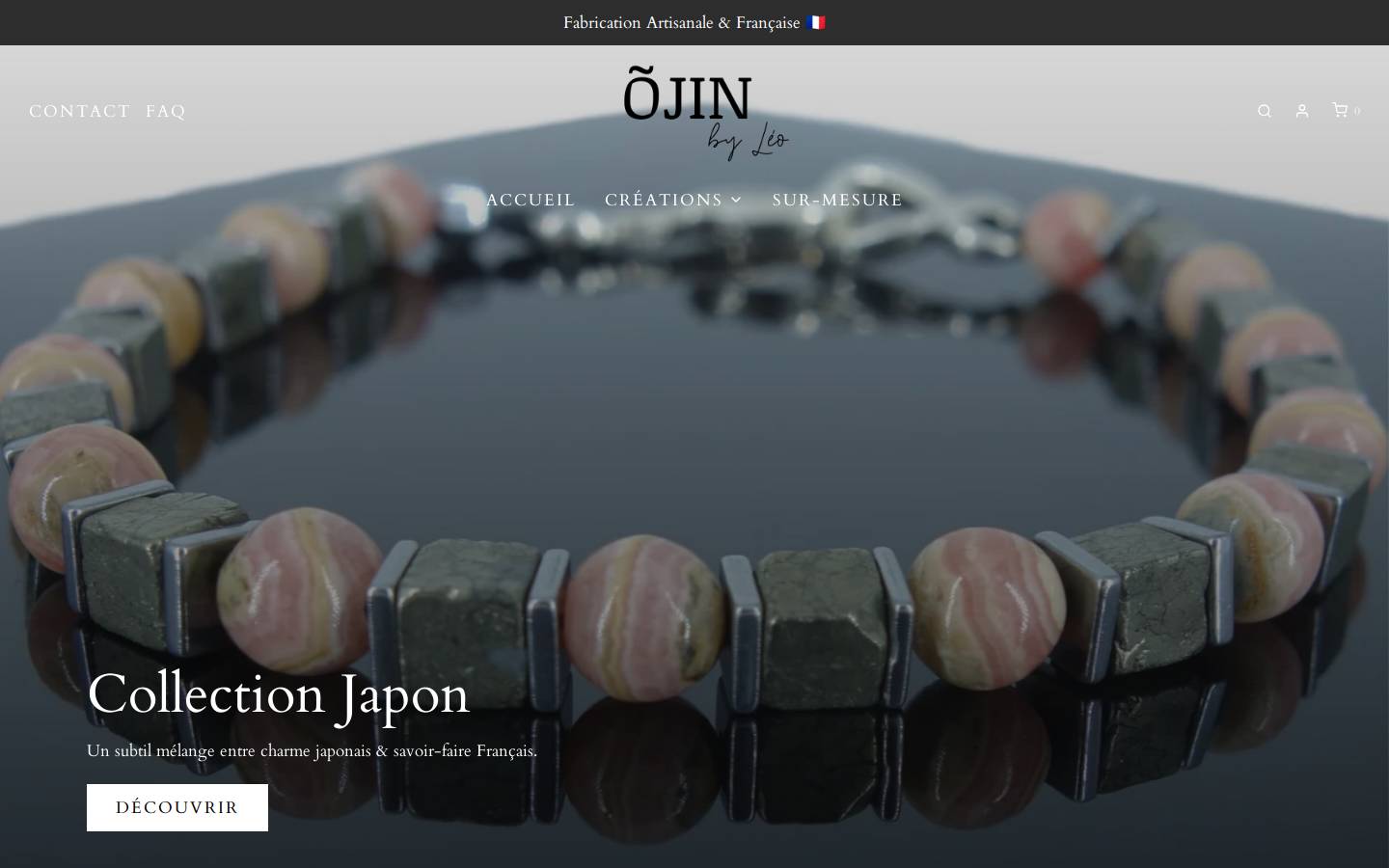 bijoux-ojin.fr homepage screenshot