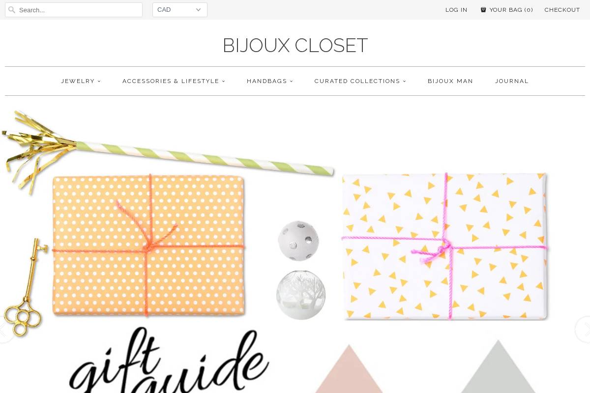 bijouxcloset.com homepage screenshot