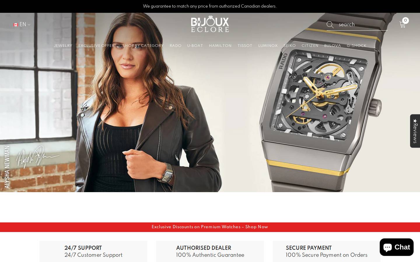bijouxeclore.com homepage screenshot