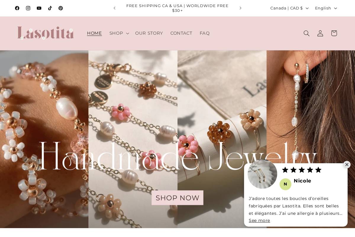 Bijouxlasotita homepage screenshot