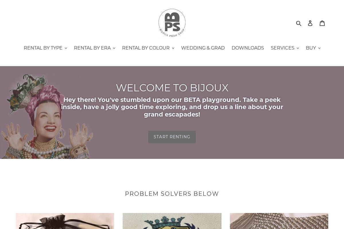 bijouxpropshop.com homepage screenshot