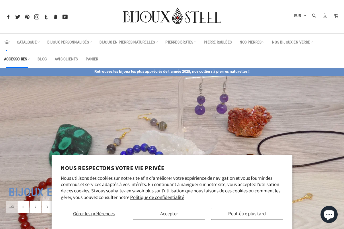 Bijoux Steel homepage screenshot