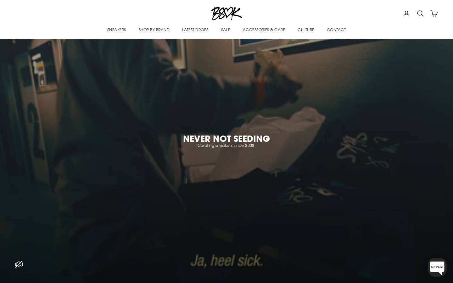 BijSMAAK sneaker boutique homepage screenshot