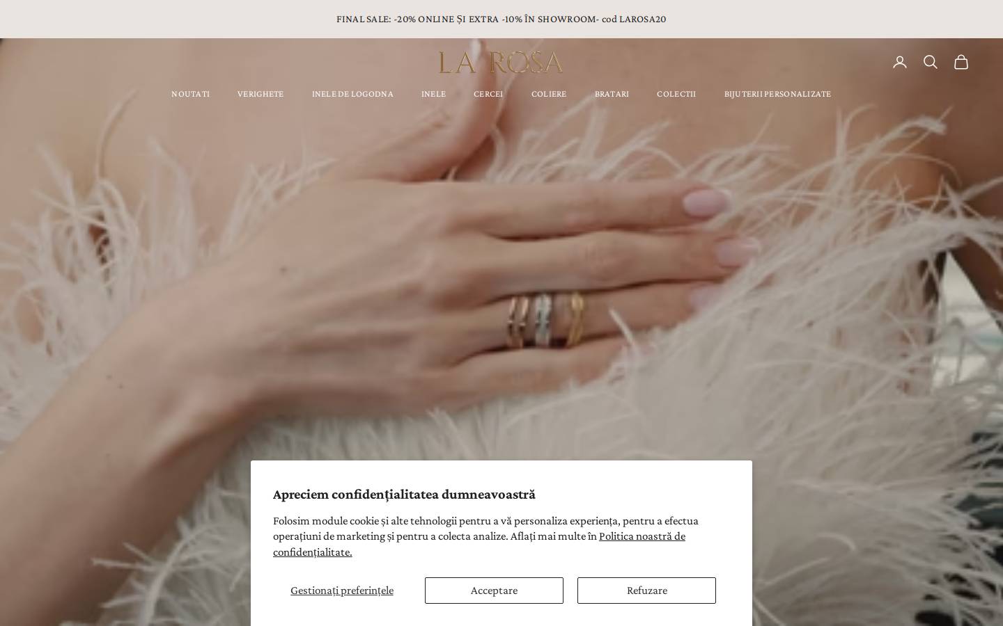 bijuteriilarosa.ro homepage screenshot