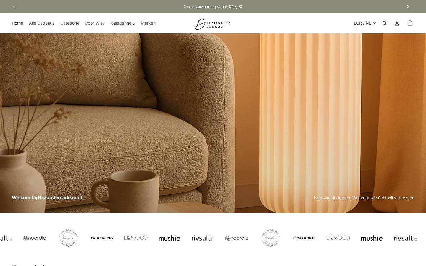bijzondercadeau.nl homepage screenshot