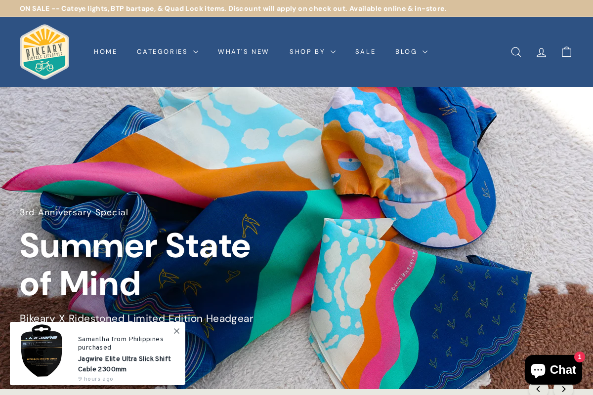 Bikeary Bicycle Lifestyle homepage screenshot