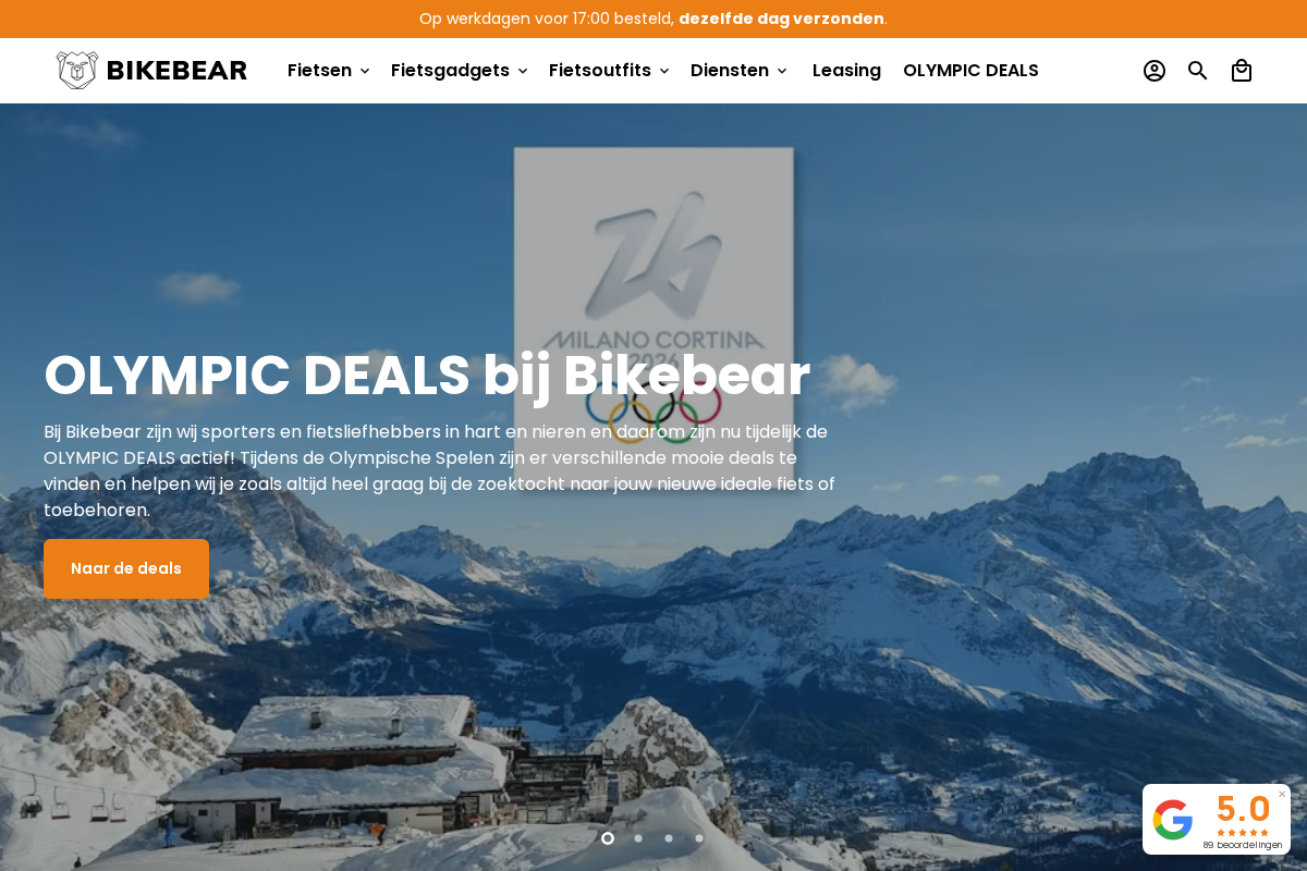 Bikebear homepage screenshot