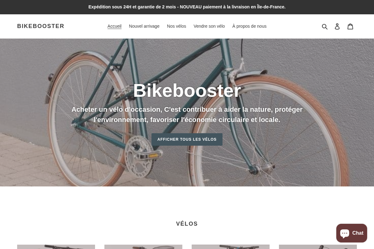 bikebooster.fr homepage screenshot