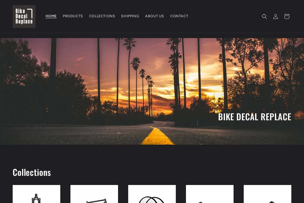 Bikedecalreplace homepage screenshot