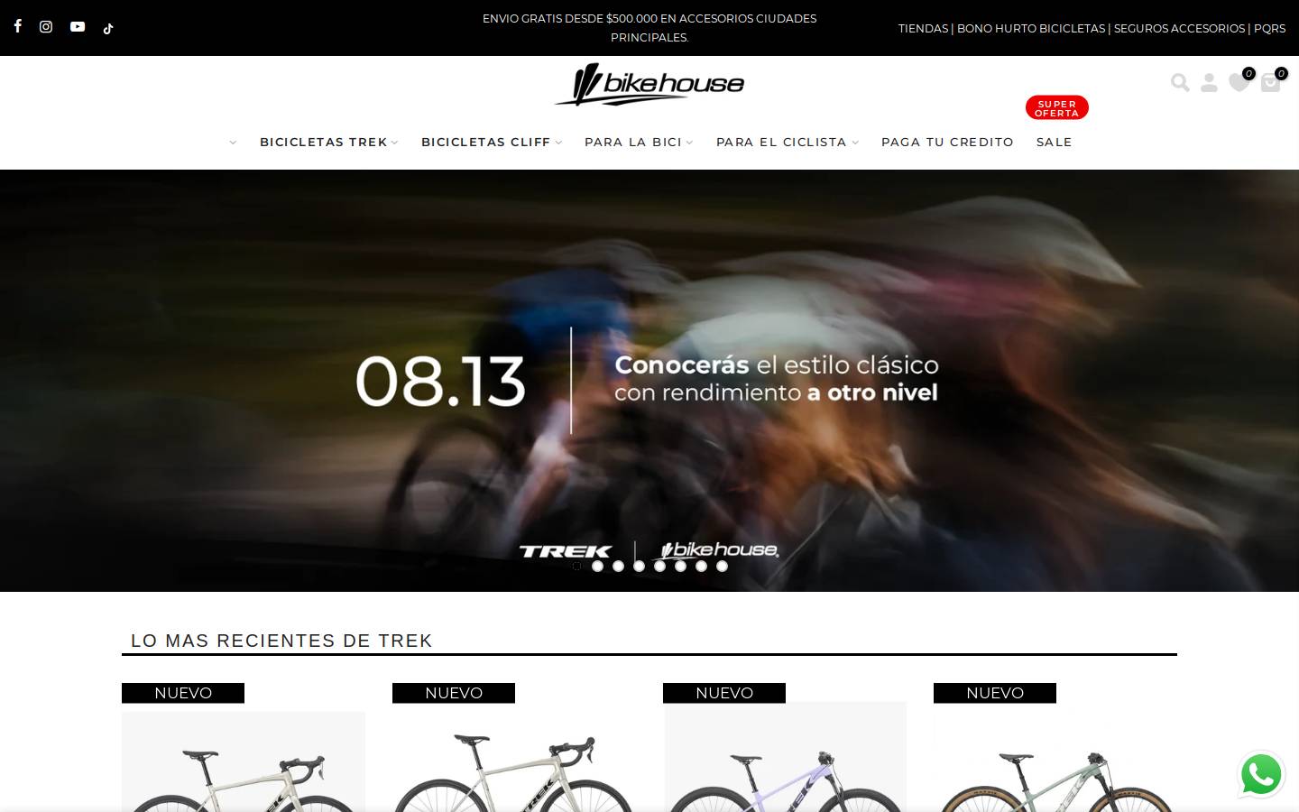 bikehouse.co homepage screenshot