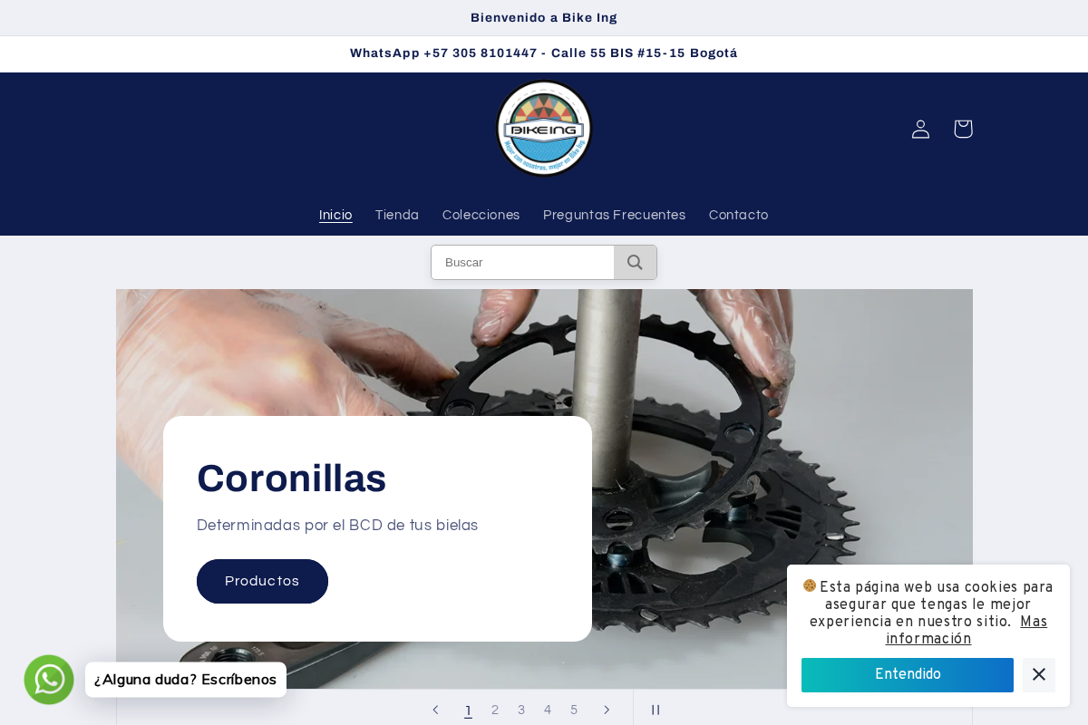 Bike Ing homepage screenshot