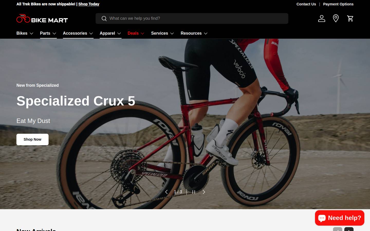 Richardson Bike Mart homepage screenshot