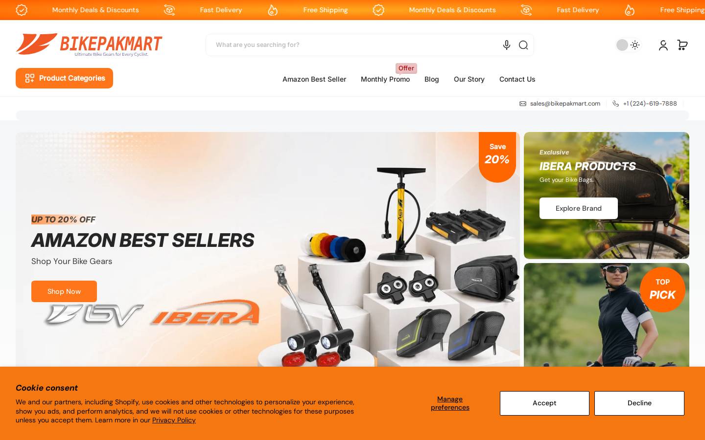Bikepakmart homepage screenshot
