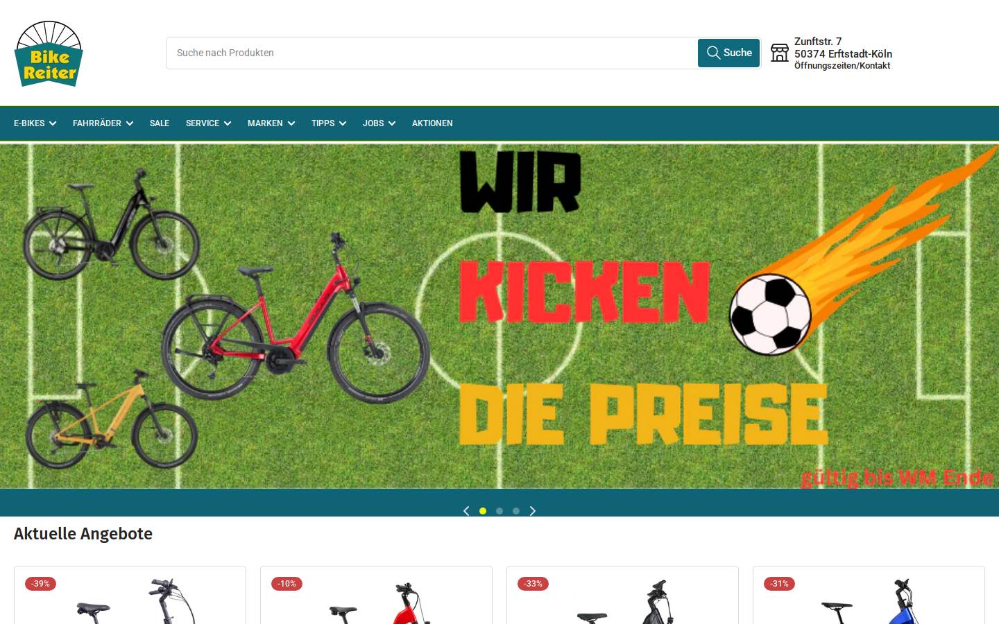 bikereiter.com homepage screenshot
