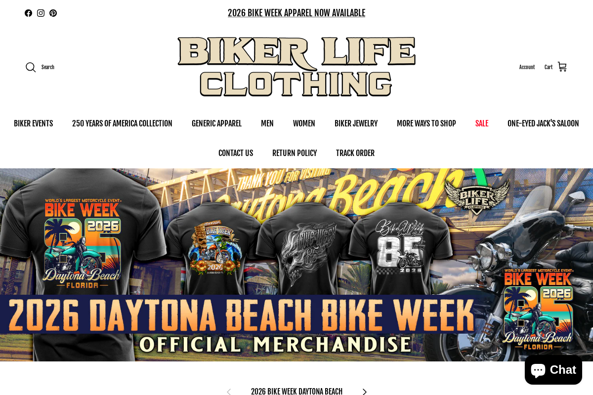 BIKER LIFE CLOTHING homepage screenshot
