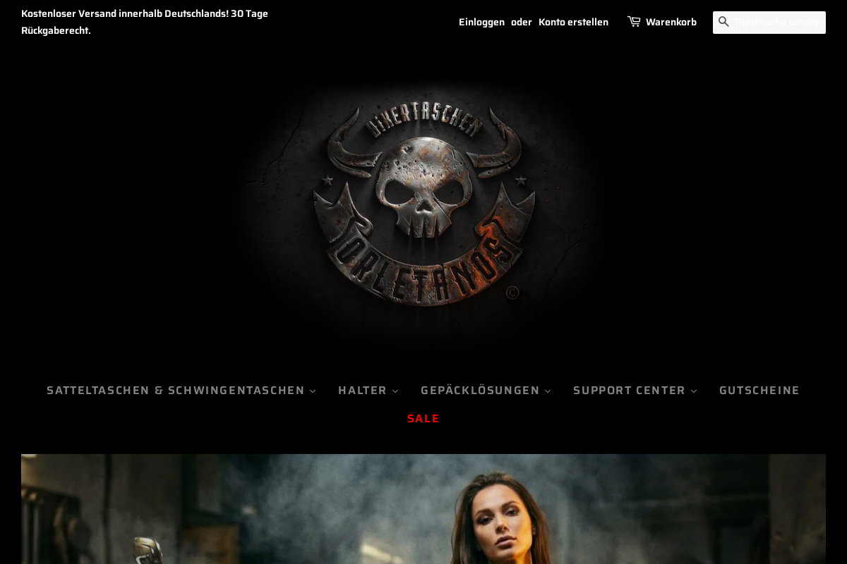 Bikertaschen.de homepage screenshot