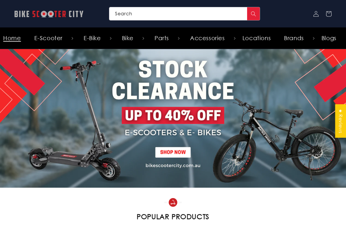 Bike Scooter City homepage screenshot