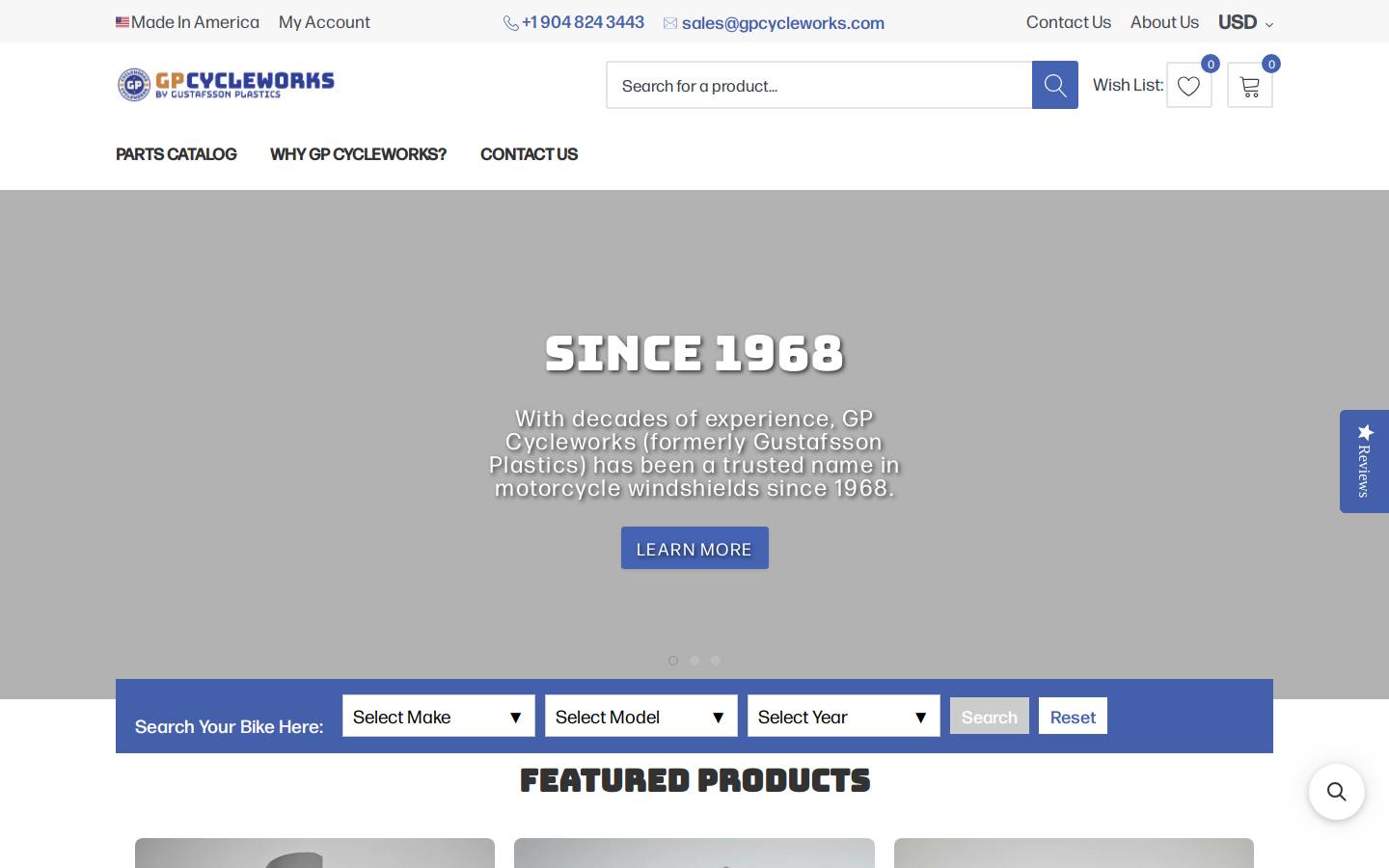bikescreen.com homepage screenshot