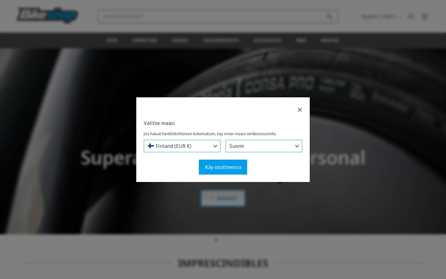 Bikeshop homepage screenshot