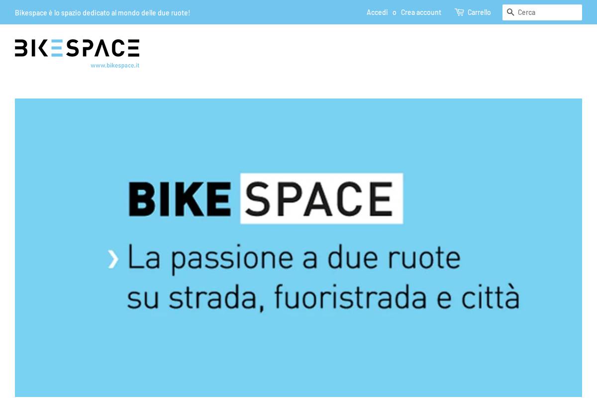 Bikespace Shop homepage screenshot
