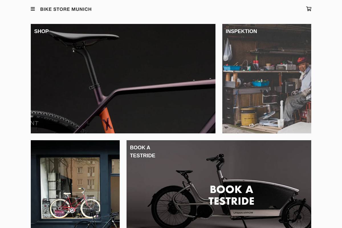 bikestoremunich.com homepage screenshot